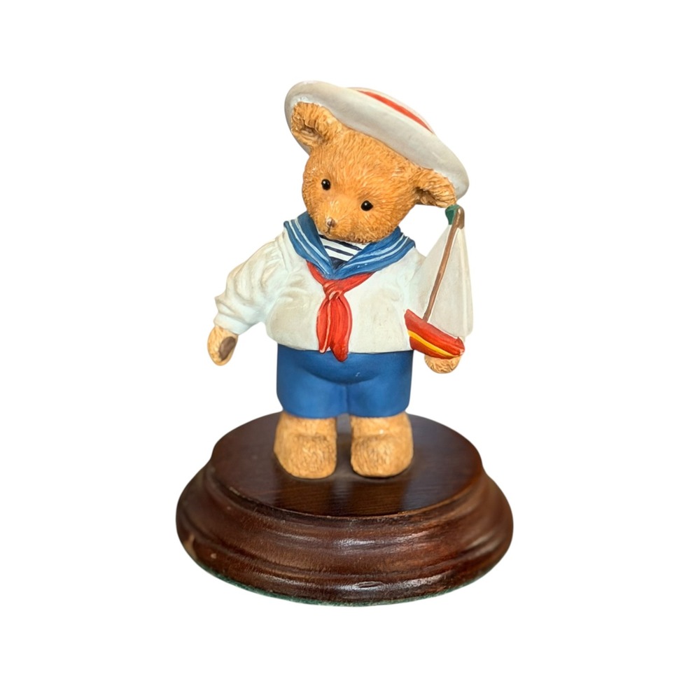 Dept 56 Henry Bosworth Sailor Bear Figurine Carol Lawson Vintage Ceramic Blue 5"